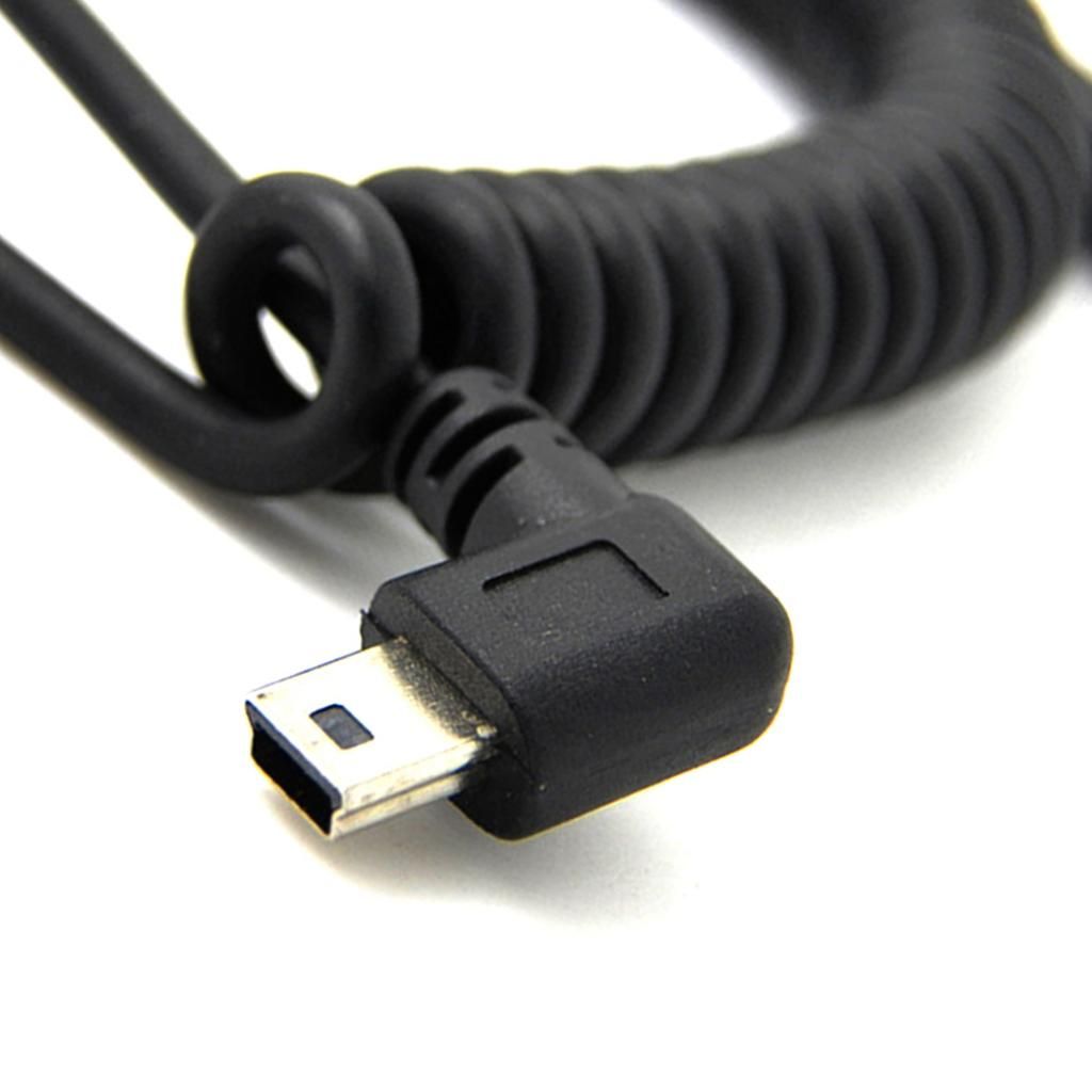 USB 2.0 Male to MINI USB 2.0 Male, to Left Retractable Data Charging Cable