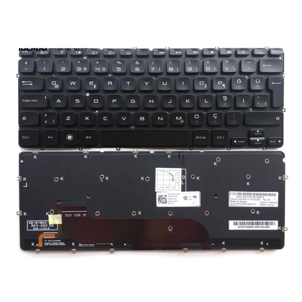 Turkish Backlit Keyboard For Dell XPS 12 13 XPS 13D 13R L321X L322X 0MH2X1