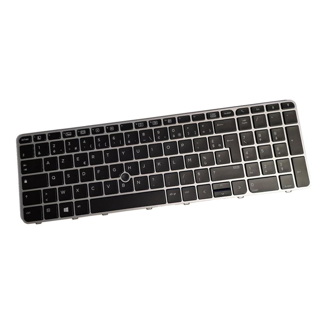 French w/Silver Frame Backlit Keyboard For HP EliteBook 850 G3 G4 Laptop