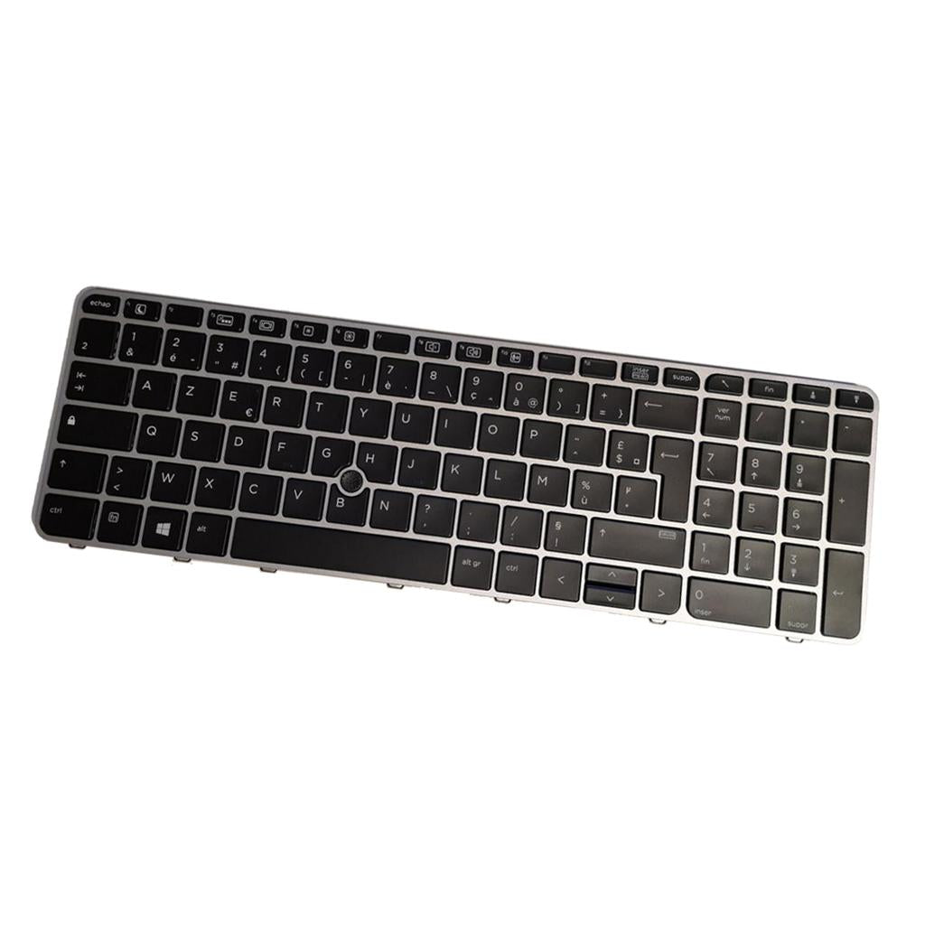 French w/Silver Frame Backlit Keyboard For HP EliteBook 850 G3 G4 Laptop