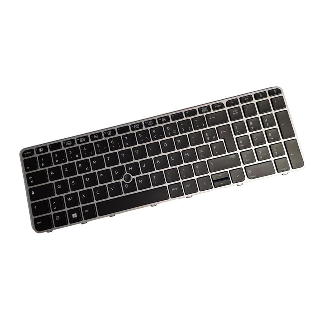 French w/Silver Frame Backlit Keyboard For HP EliteBook 850 G3 G4 Laptop