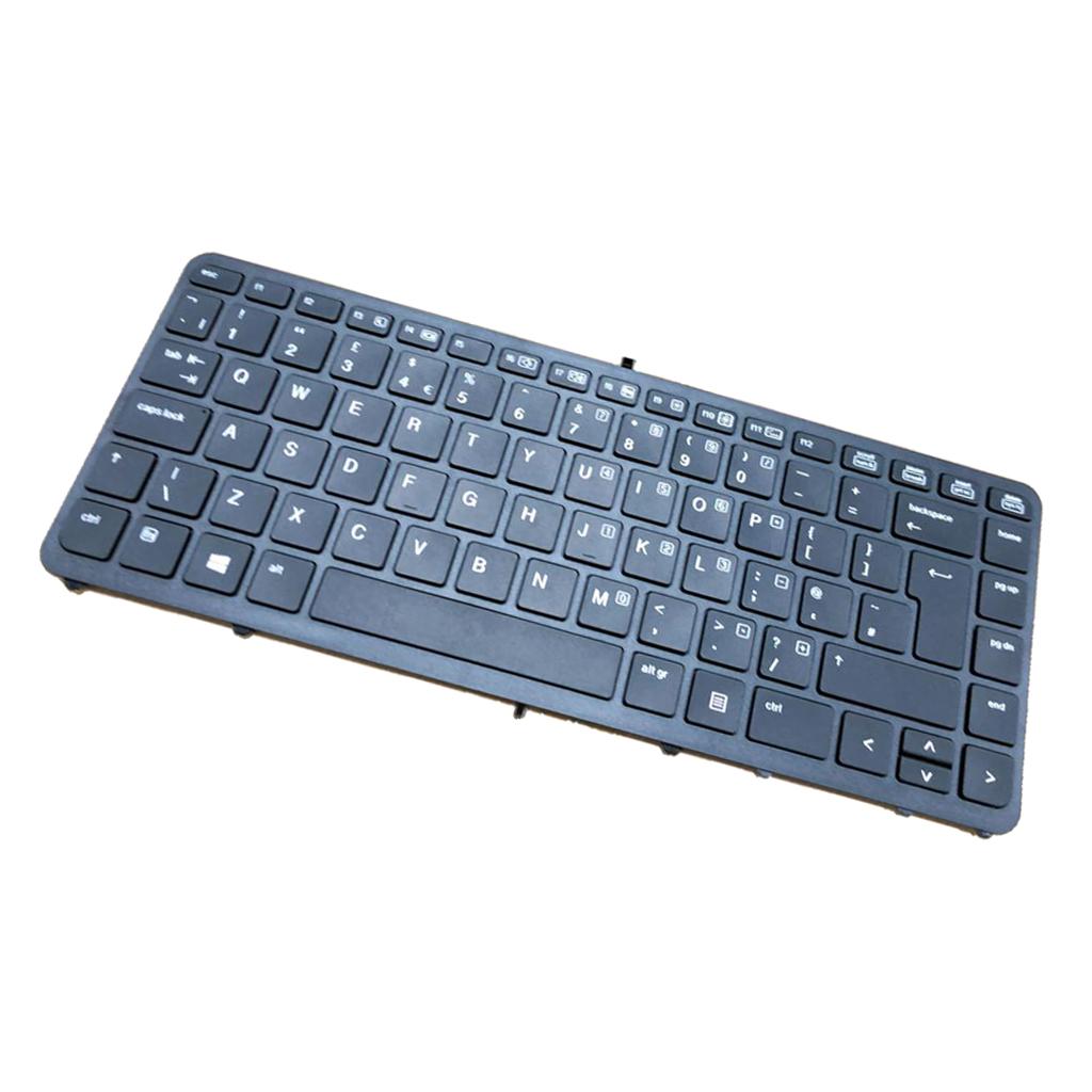 Keyboard for HP EliteBook 840 G1 845 G1 855 G1 850 G1 UK w/ Black Frame