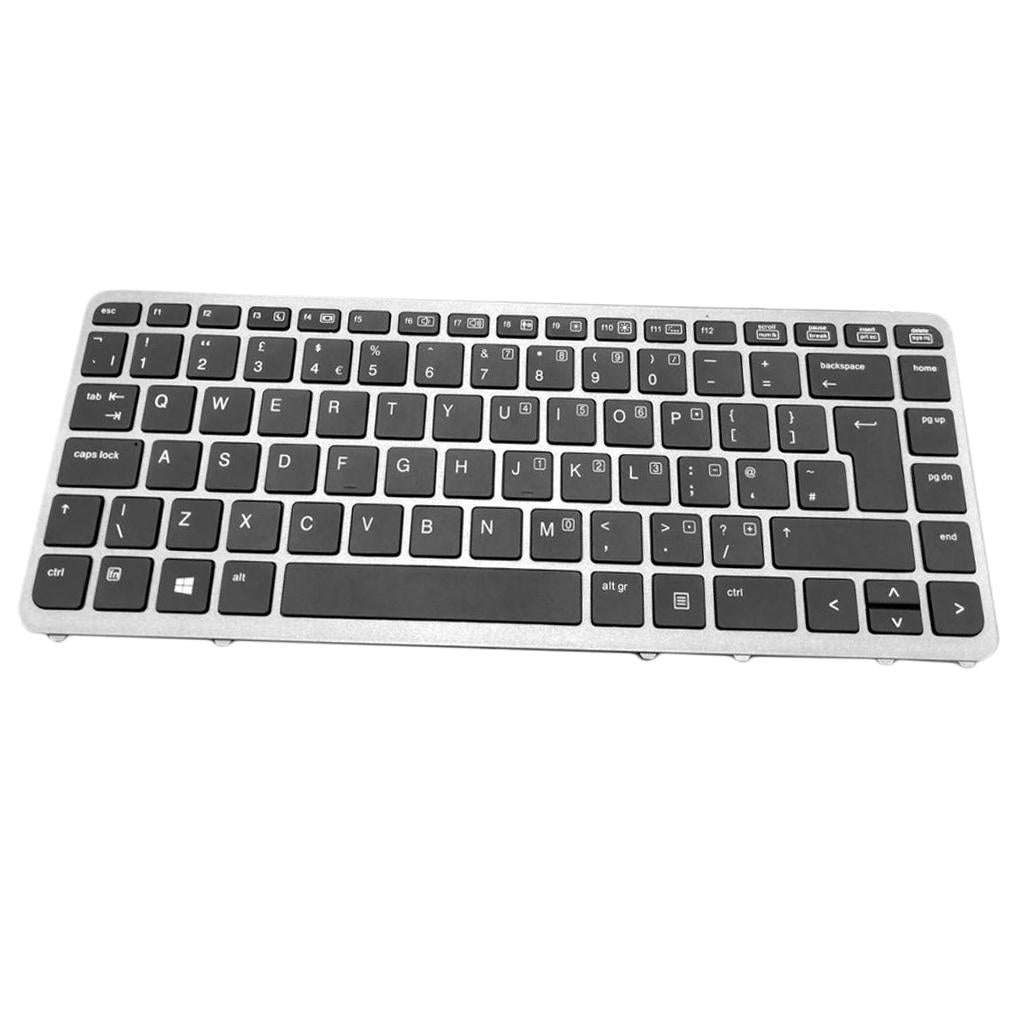 Keyboard for HP EliteBook 840 G1 845 G1 855 G1 850 G1 UK w/ Silver Frame