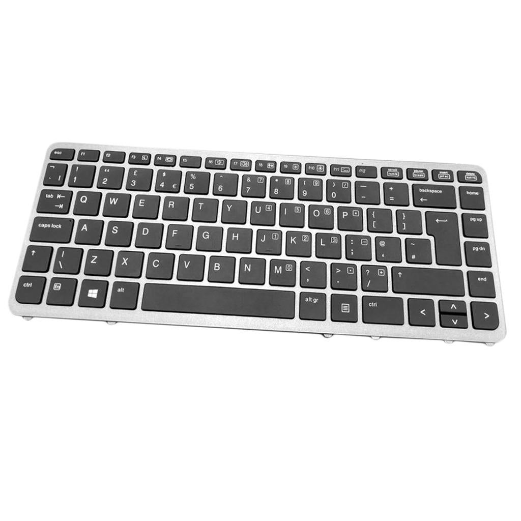 Keyboard for HP EliteBook 840 G1 845 G1 855 G1 850 G1 UK w/ Silver Frame