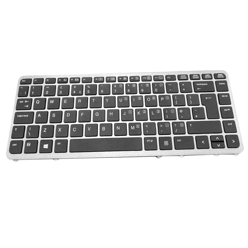 Keyboard for HP EliteBook 840 G1 845 G1 855 G1 850 G1 UK w/ Silver Frame