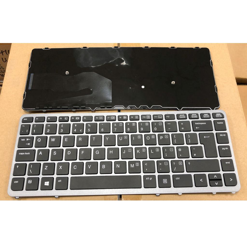 Keyboard for HP EliteBook 840 G1 845 G1 855 G1 850 G1 UK w/ Silver Frame