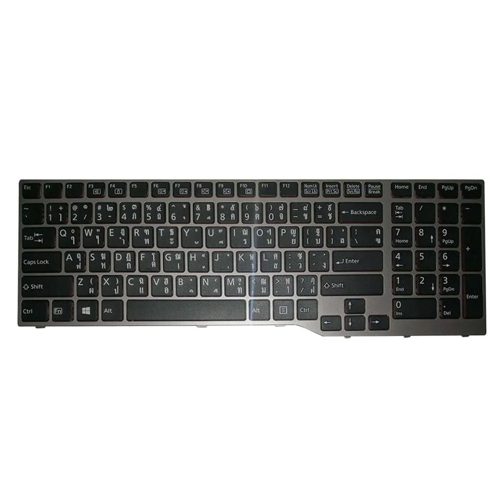 Keyboard For Fujitsu Lifebook E753 E754 E756 - Thai English Black