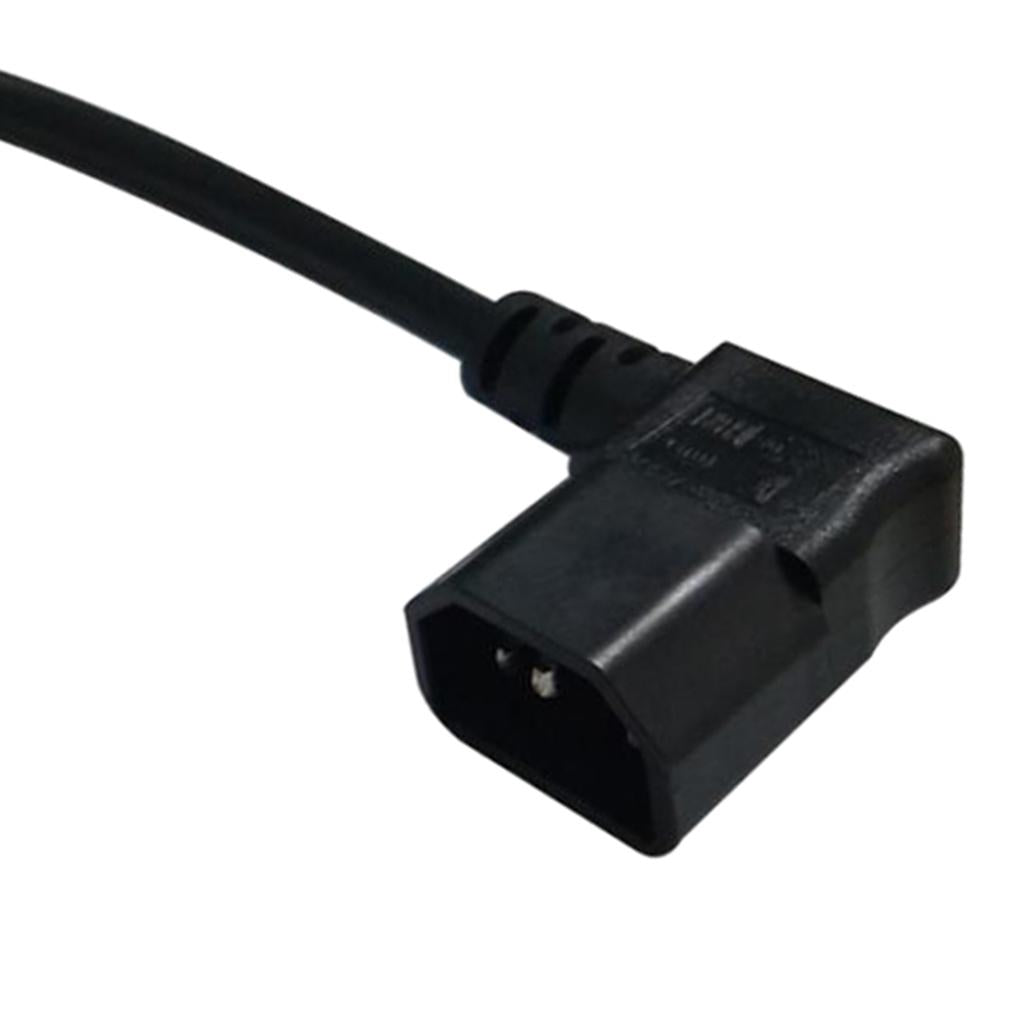 IEC 320 C14 Male Right Angle to C13 Female Power Extension Cable 0.3m