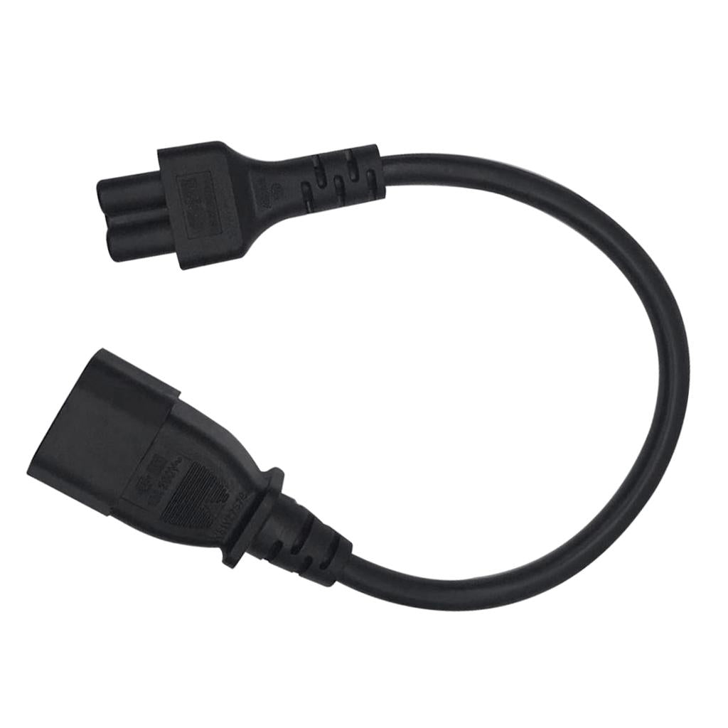 IEC 320 C14 Male to C5 Female Power Extension Cable Replacement 60cm