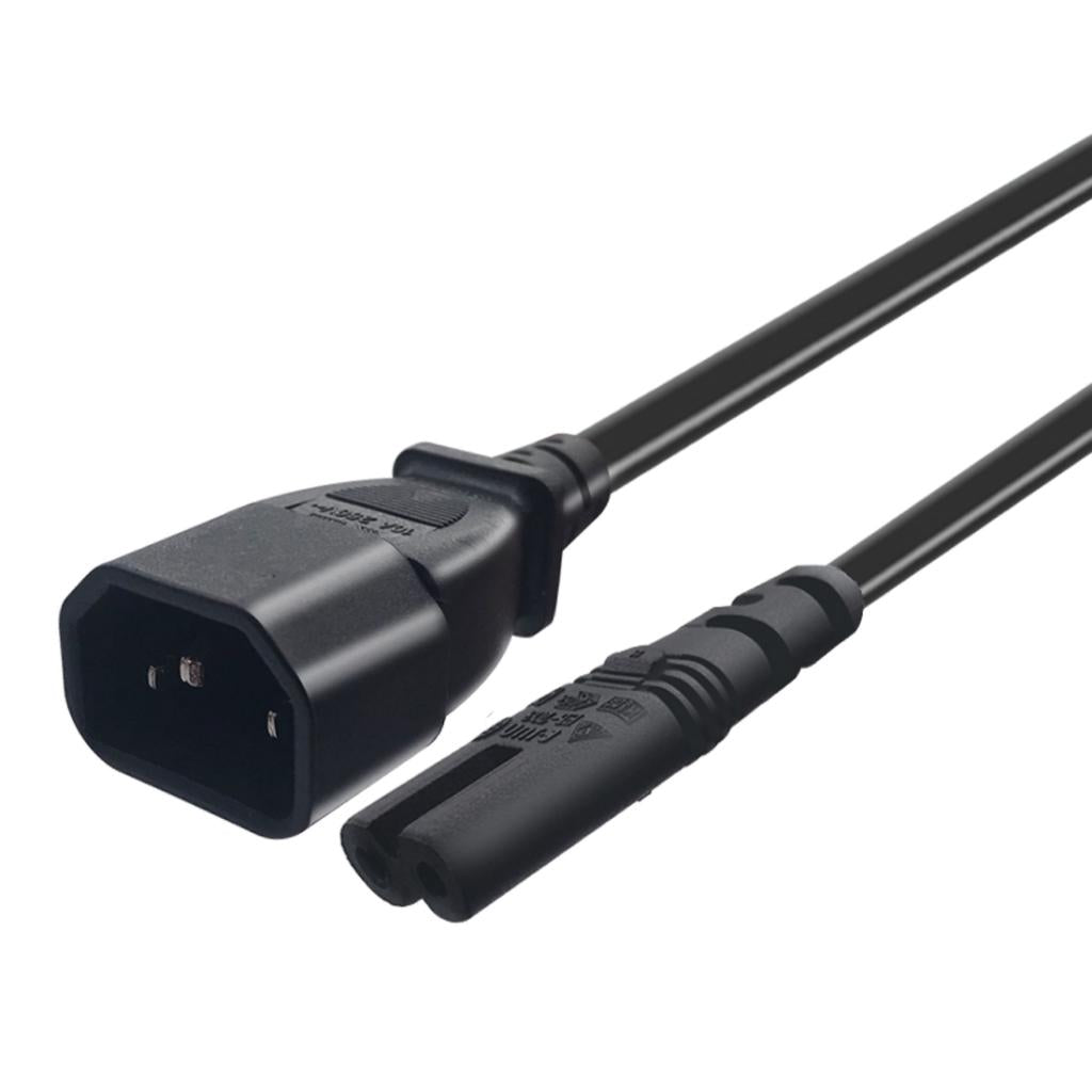 IEC 320 C14 Male to C7 Female Power Extension Cable Replacement 30cm