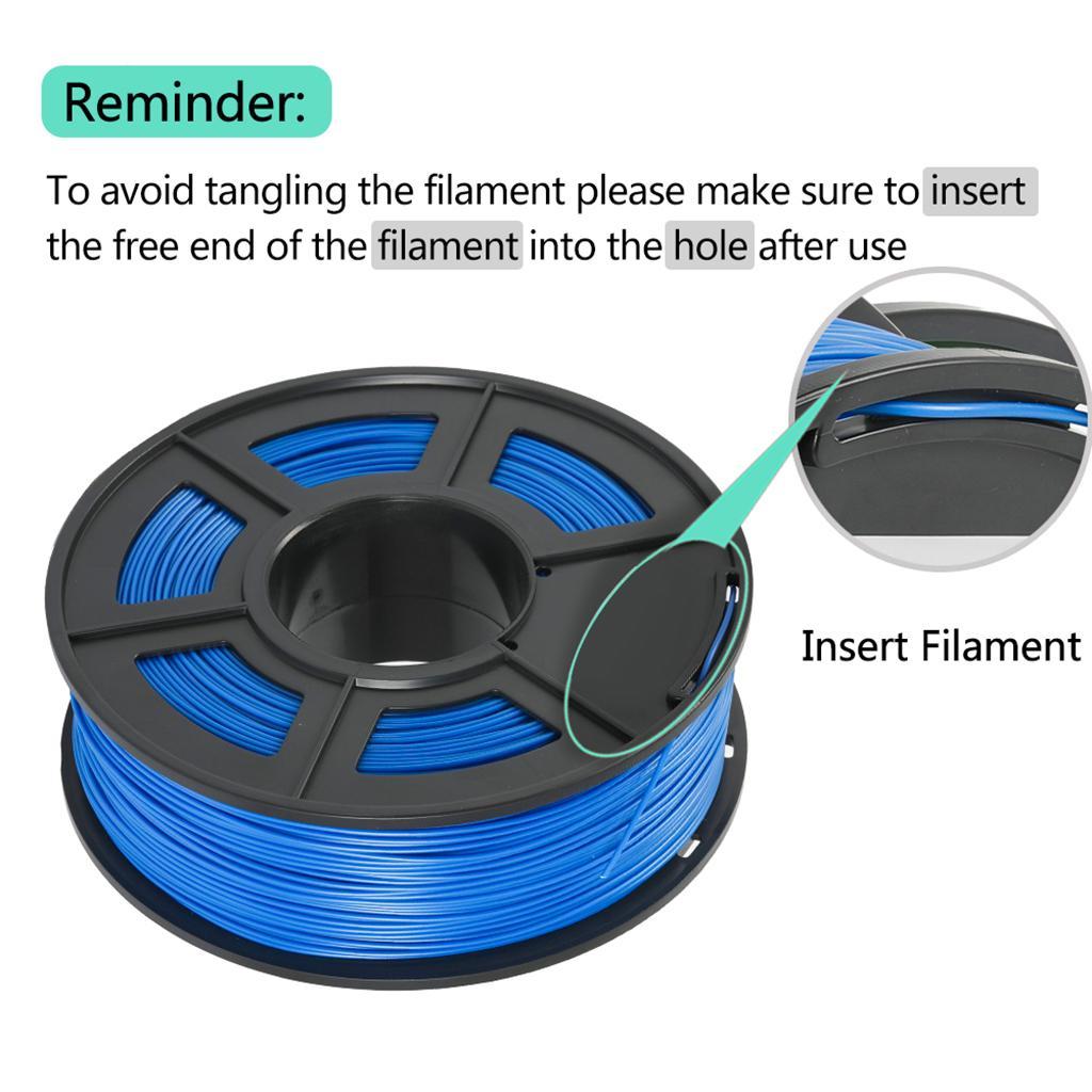 ABS Filament 1.75mm for 3D Printer +/- 0.02mm 1kg Spool (2.2lbs) Blue