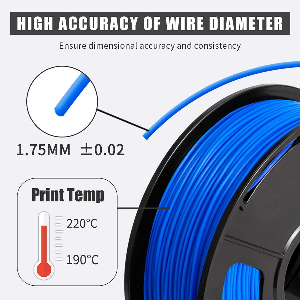 1kg PLA 1.75mm Filament Spool Accuracy 0.03 mm  Blue