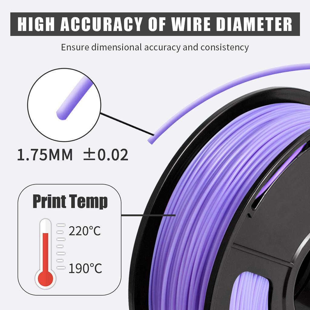 1kg PLA 1.75mm Filament Spool Accuracy 0.03 mm  Purple