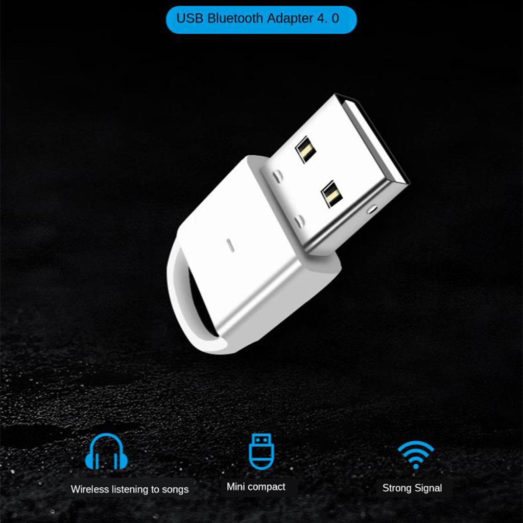 USB Bluetooth 4.0 Adapter Desktop Audio Receiver Transmitter White