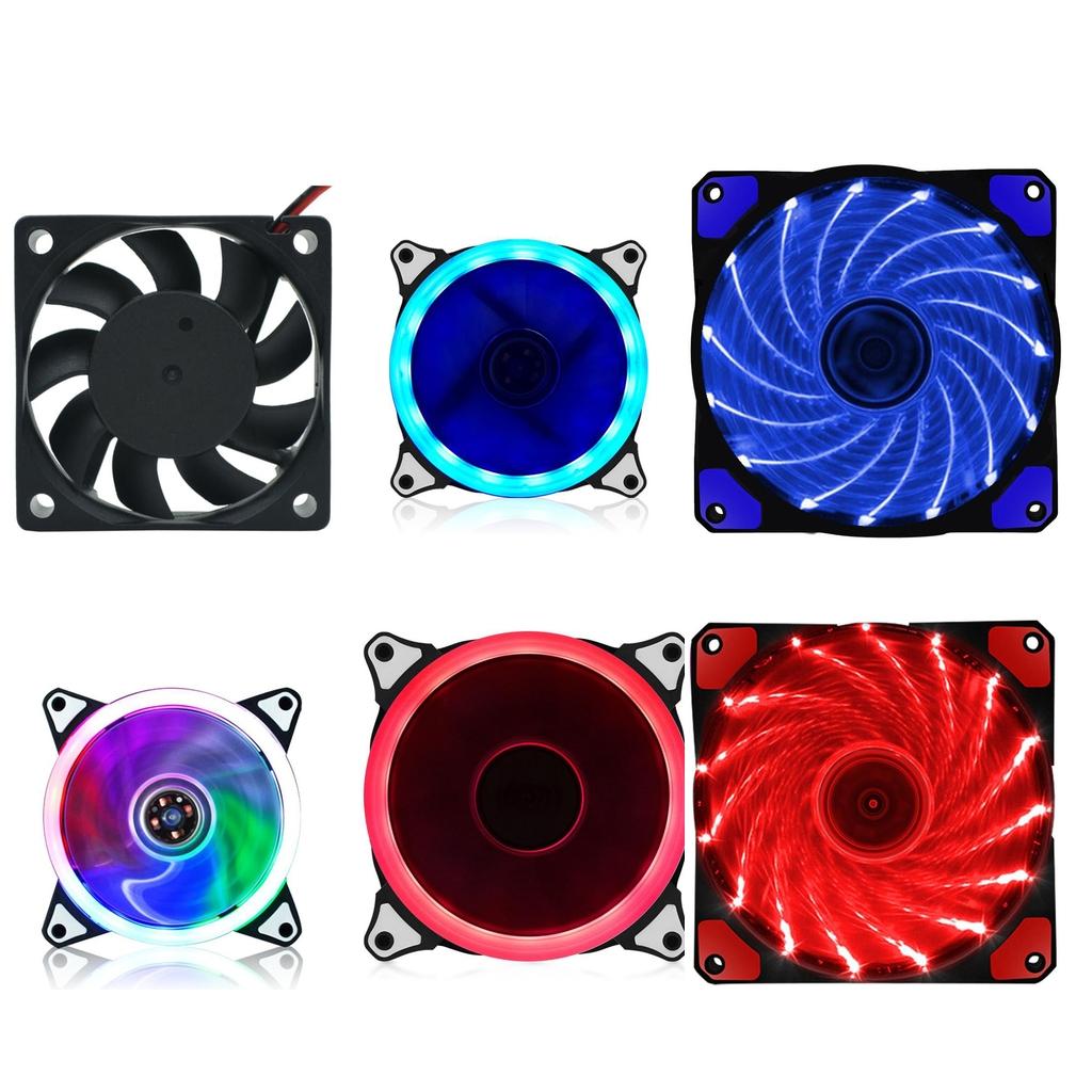 4/3Pin 120mm Computer LED Case Cooling Fan 12cm double halo colorful