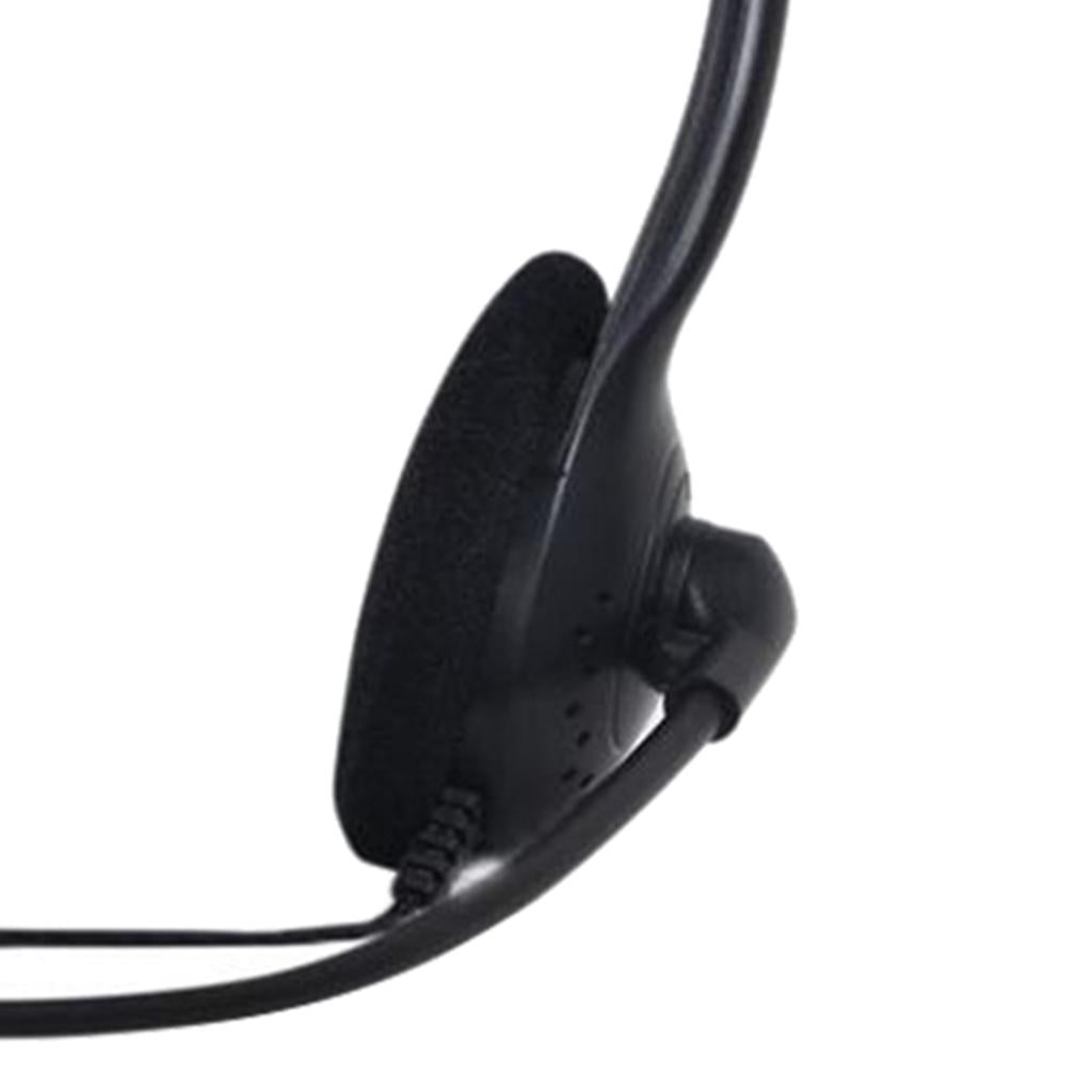 Tunable Binaural Head-mounted Telephone Headset with Mic for Computer