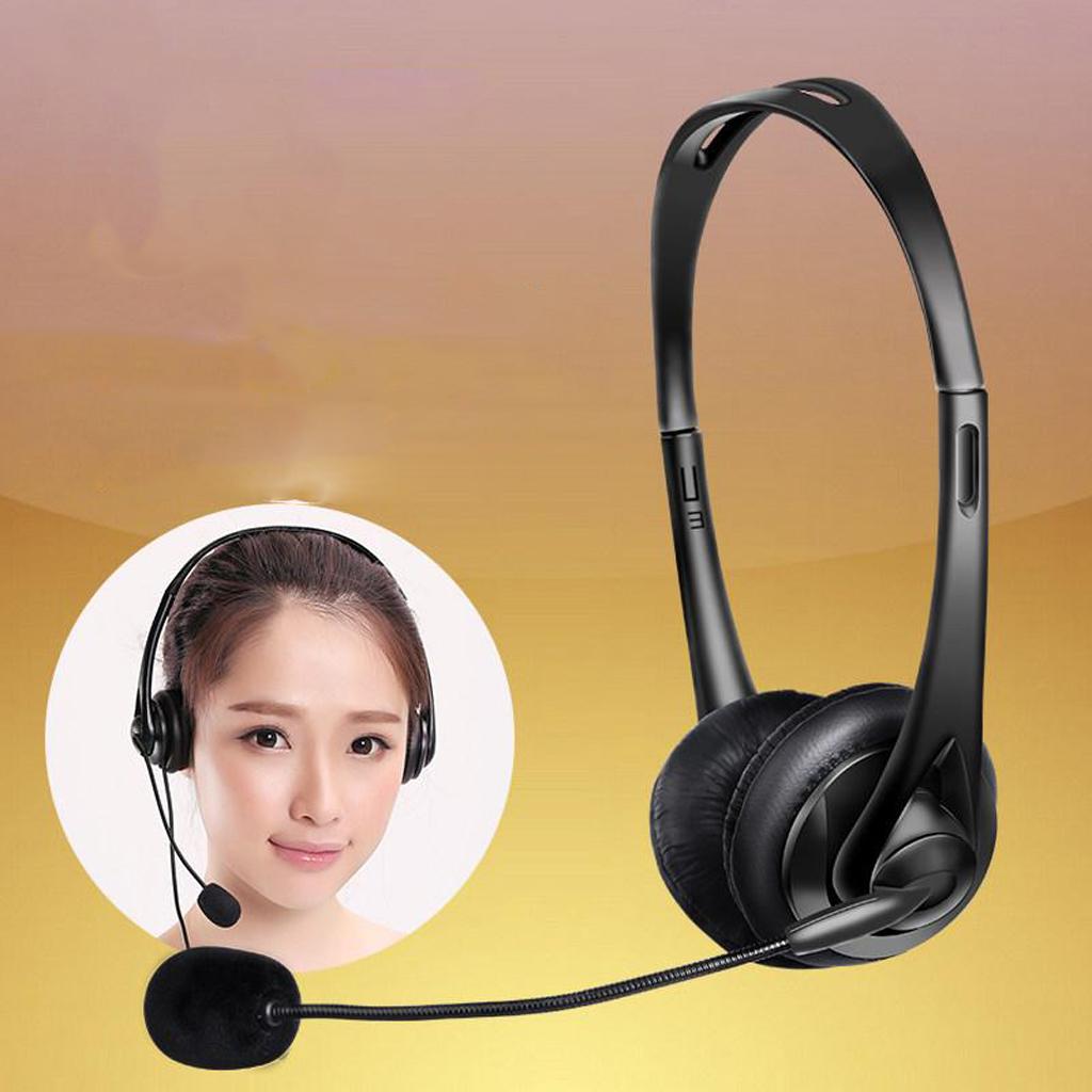 Tunable Binaural Head-mounted Telephone Headset with Mic for Phone