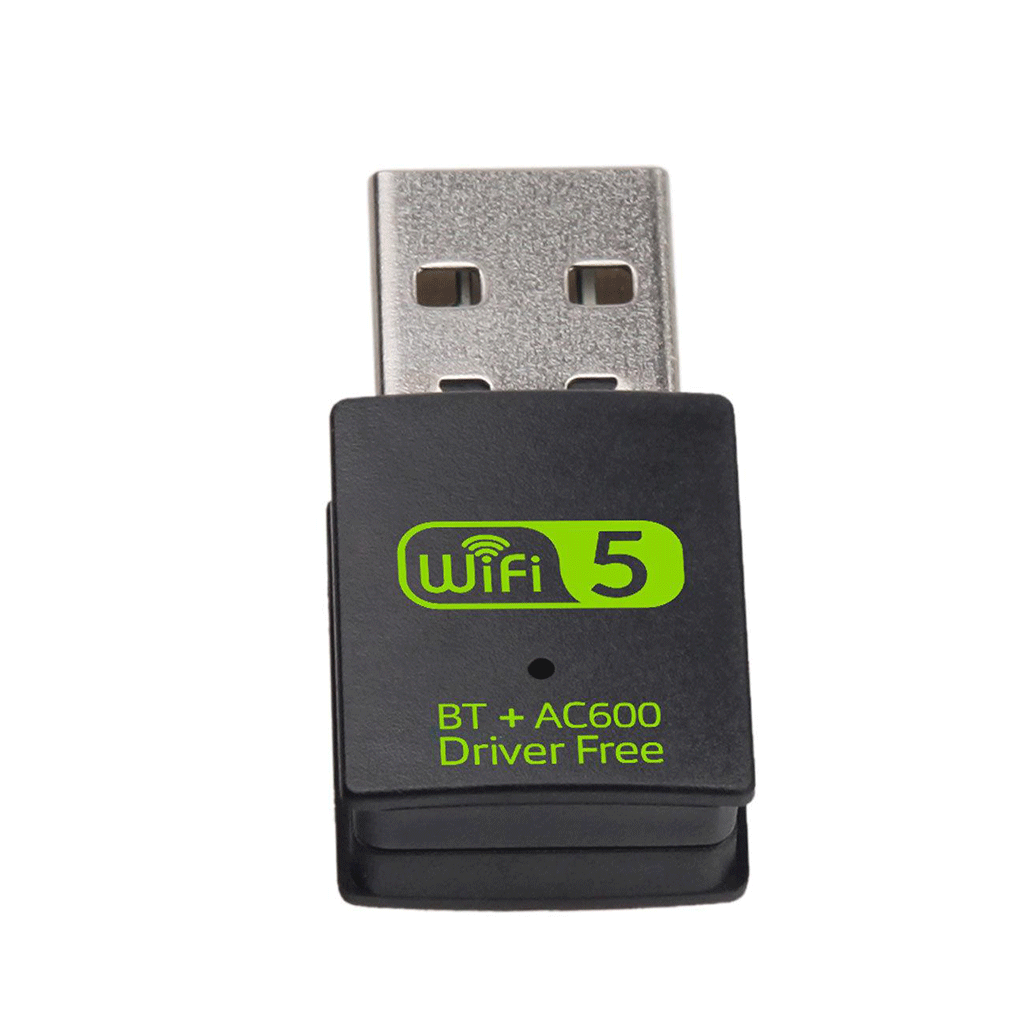 600Mbps Dual Band Free Drive USB Network Card WIFI Bluetooth 2-in-1 Adapter