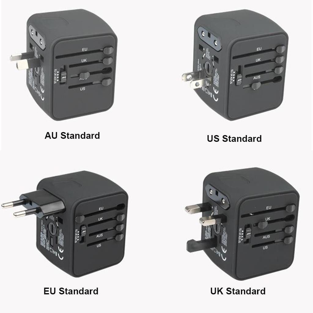 Universal Travel Power Adapter 4 USB International Wall Power Plug Converter