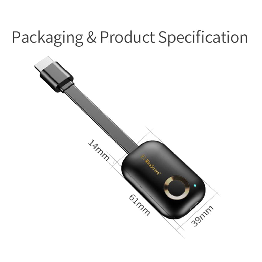 Wireless Display Dongle 1080P/4K Cast Things to Big Screen Single-core 1080P