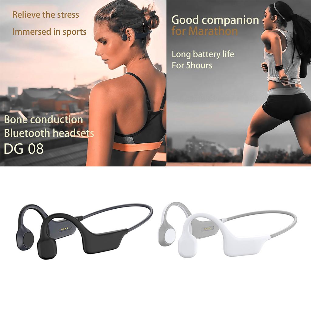 Wireless Bone Conduction Headphones Bluetooth 5.0 Sports Headsets Earphones Black