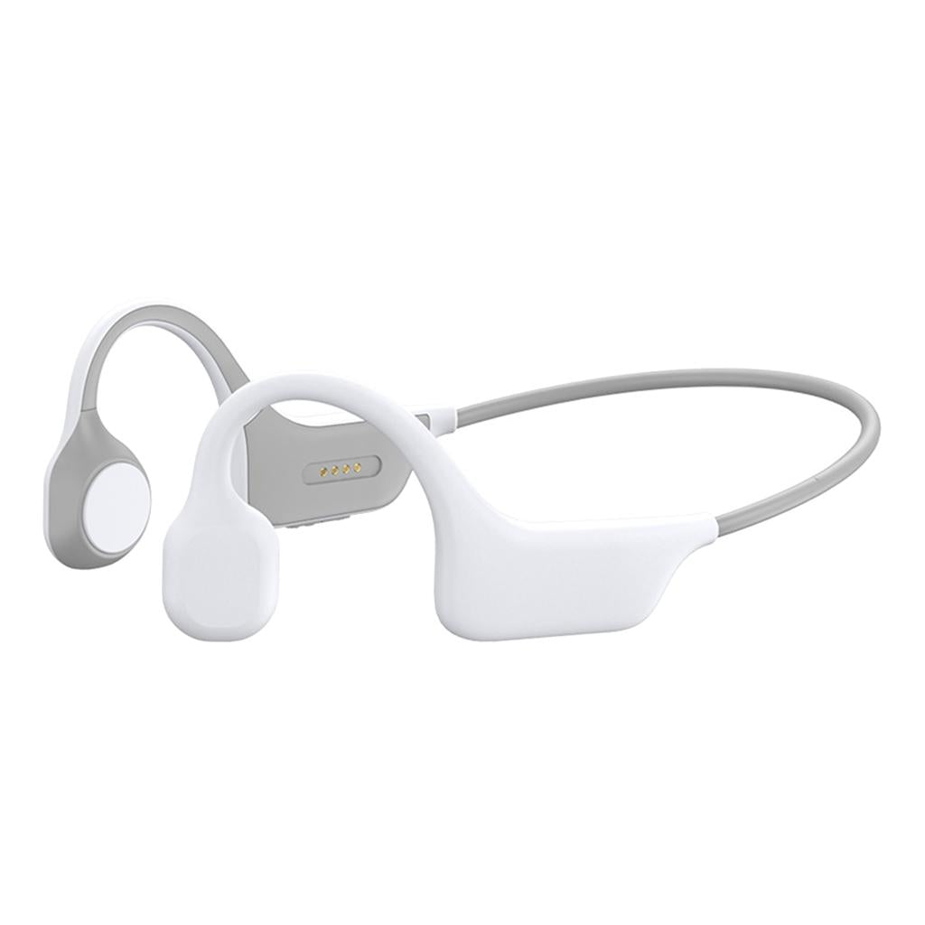 Wireless Bone Conduction Headphones Bluetooth 5.0 Sports Headsets Earphones White