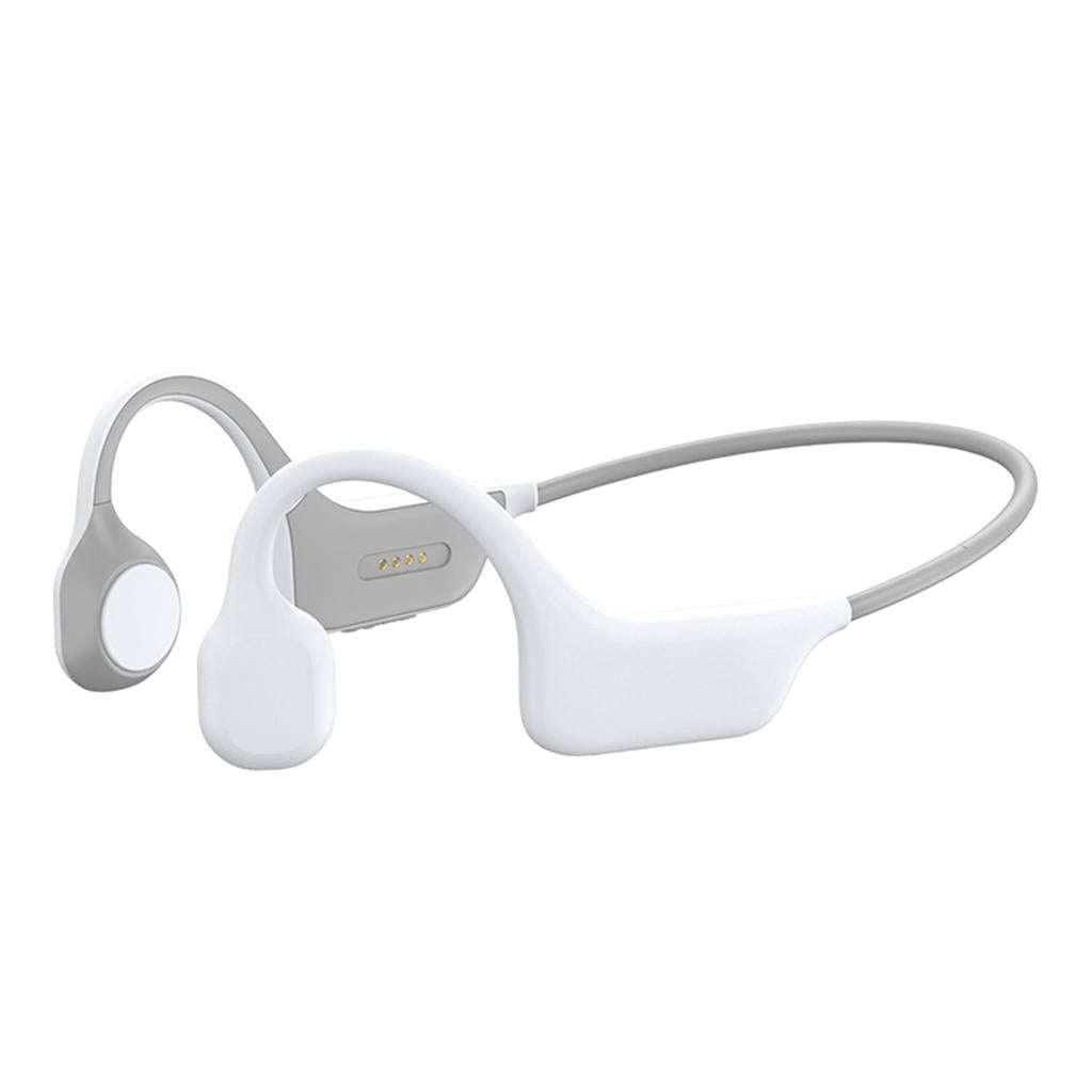 Wireless Bone Conduction Headphones Bluetooth 5.0 Sports Headsets Earphones White