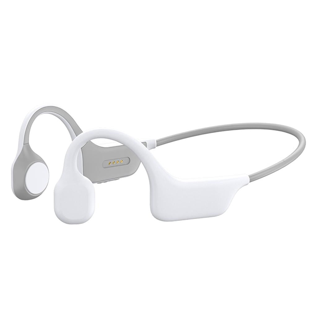 Wireless Bone Conduction Headphones Bluetooth 5.0 Sports Headsets Earphones White