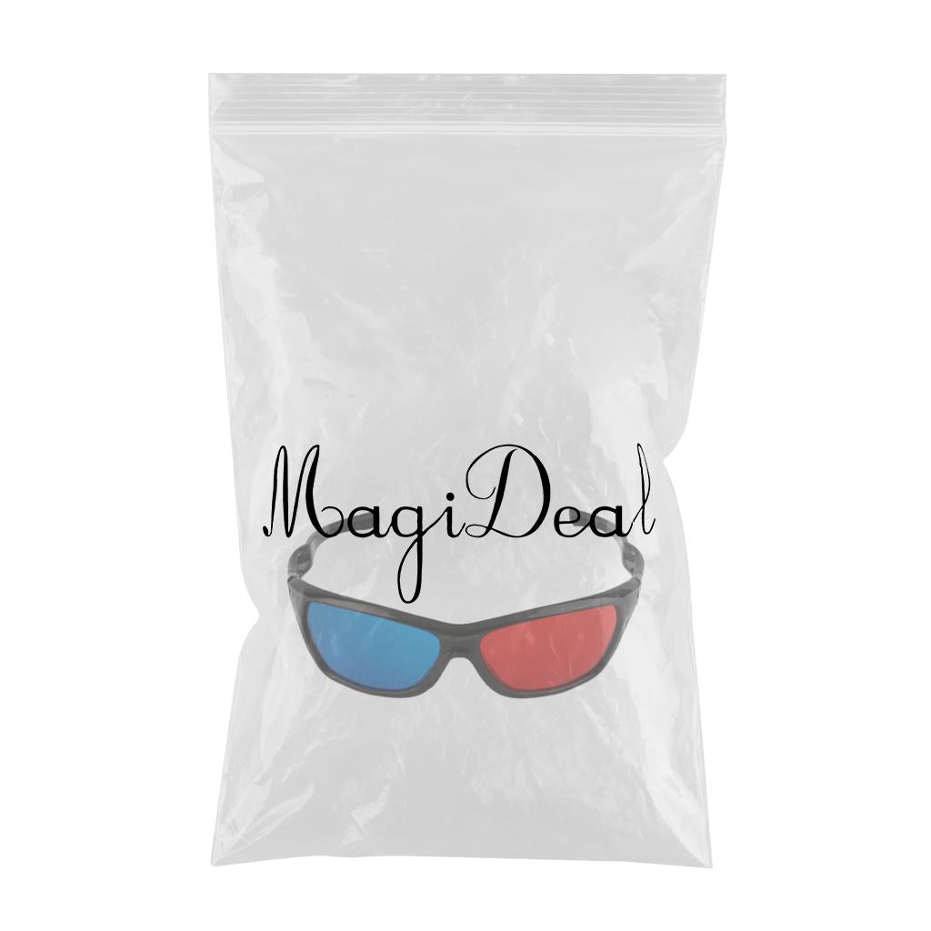 Black Frame Red Blue 3D Glasses For Dimensional Anaglyph Movie Game DVD