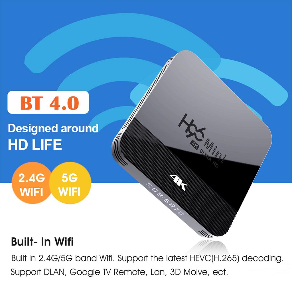 Android Box H96 Mini H8 TV Media Player 2.4G/5G Wifi BT4.0 EU Plug 1+8G