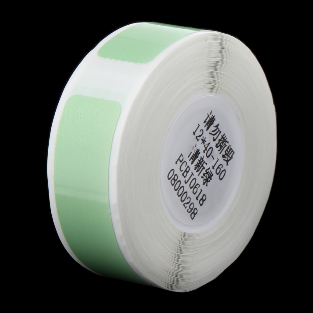 Thermal Label Printer Price Tag Address Sticker Paper Roll Green 12x40mm-160