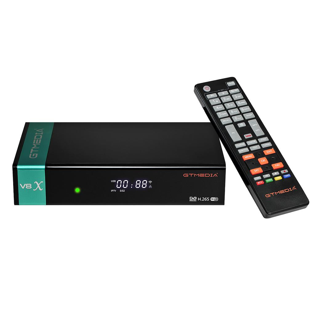 V8X HD Satellite Receiver FTA DVB-S2/S2X Decoder 2.4G Wifi H.265 EU