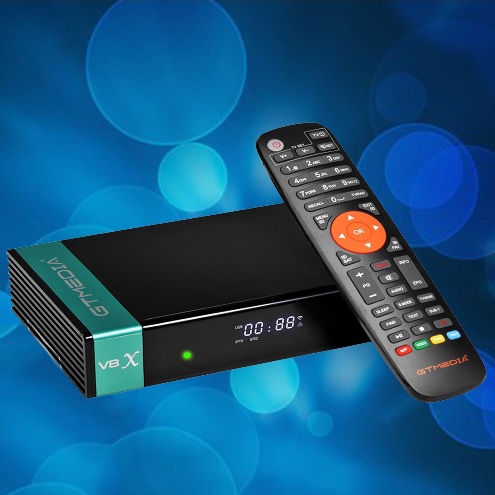 V8X HD Satellite Receiver FTA DVB-S2/S2X Decoder 2.4G Wifi H.265  US