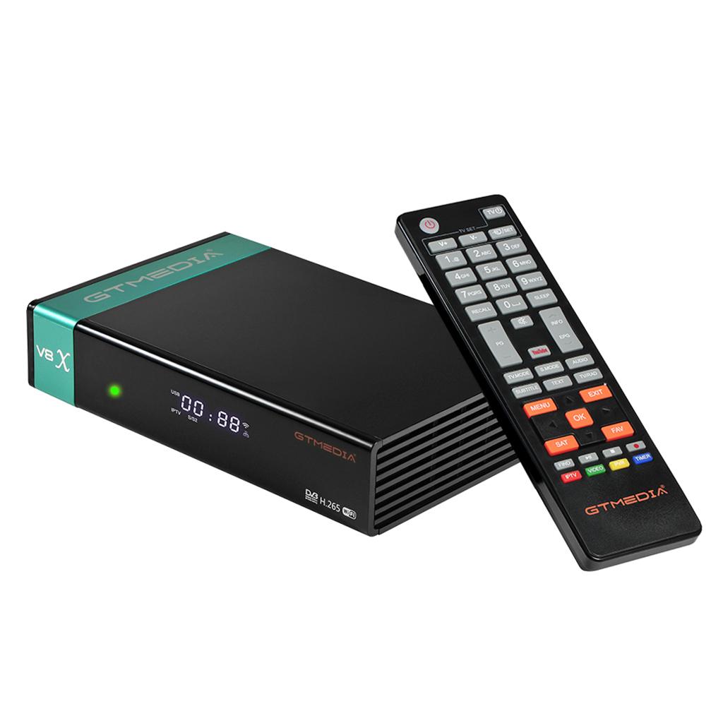 V8X HD Satellite Receiver FTA DVB-S2/S2X Decoder 2.4G Wifi H.265 UK