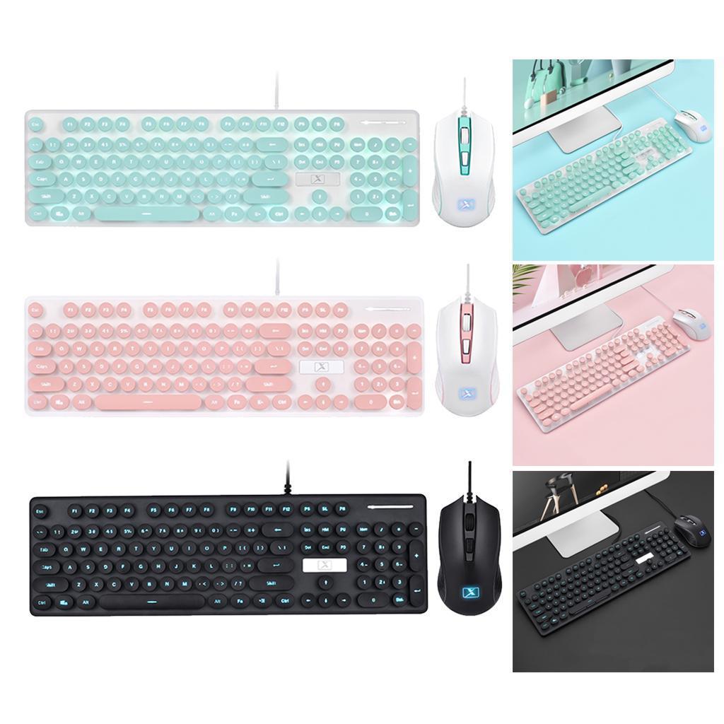 N520 Wired USB Mechanical Keyboard Game Mouse Set Whisper-Quiet  blue