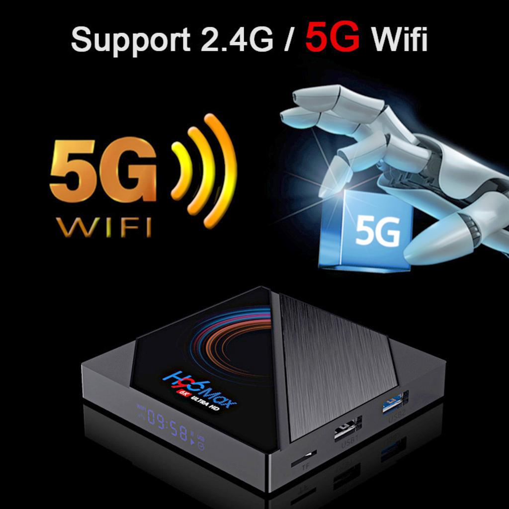 H96 MAX H616 Android 10 TV 5G 6K Media Player Wifi Quad Core Smart 4G+64G