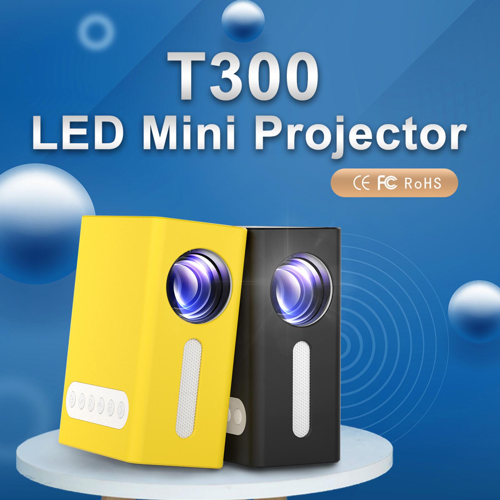 Upgraded T300 LED Mini Projector 1080P LCD Cinema HDMI USB TF AV Kids us
