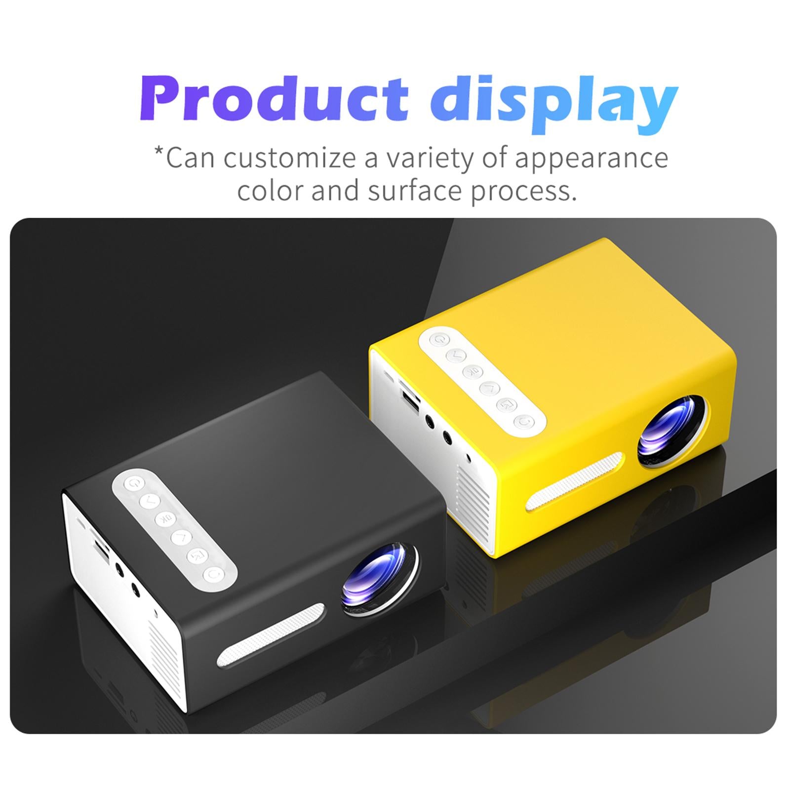 Portable T300 LED Mini Pocket Video Projector 1080P HDMI USB TF AV Kids Gift