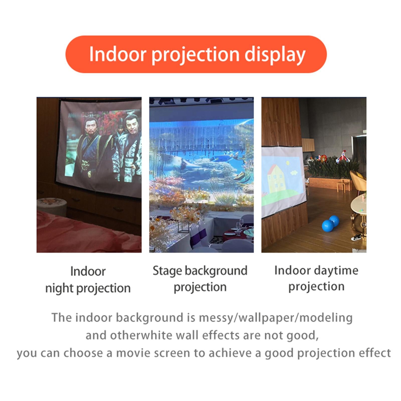 Projector Screen 16:9 HD Foldable Anti-Crease Projection Screen 72 inch