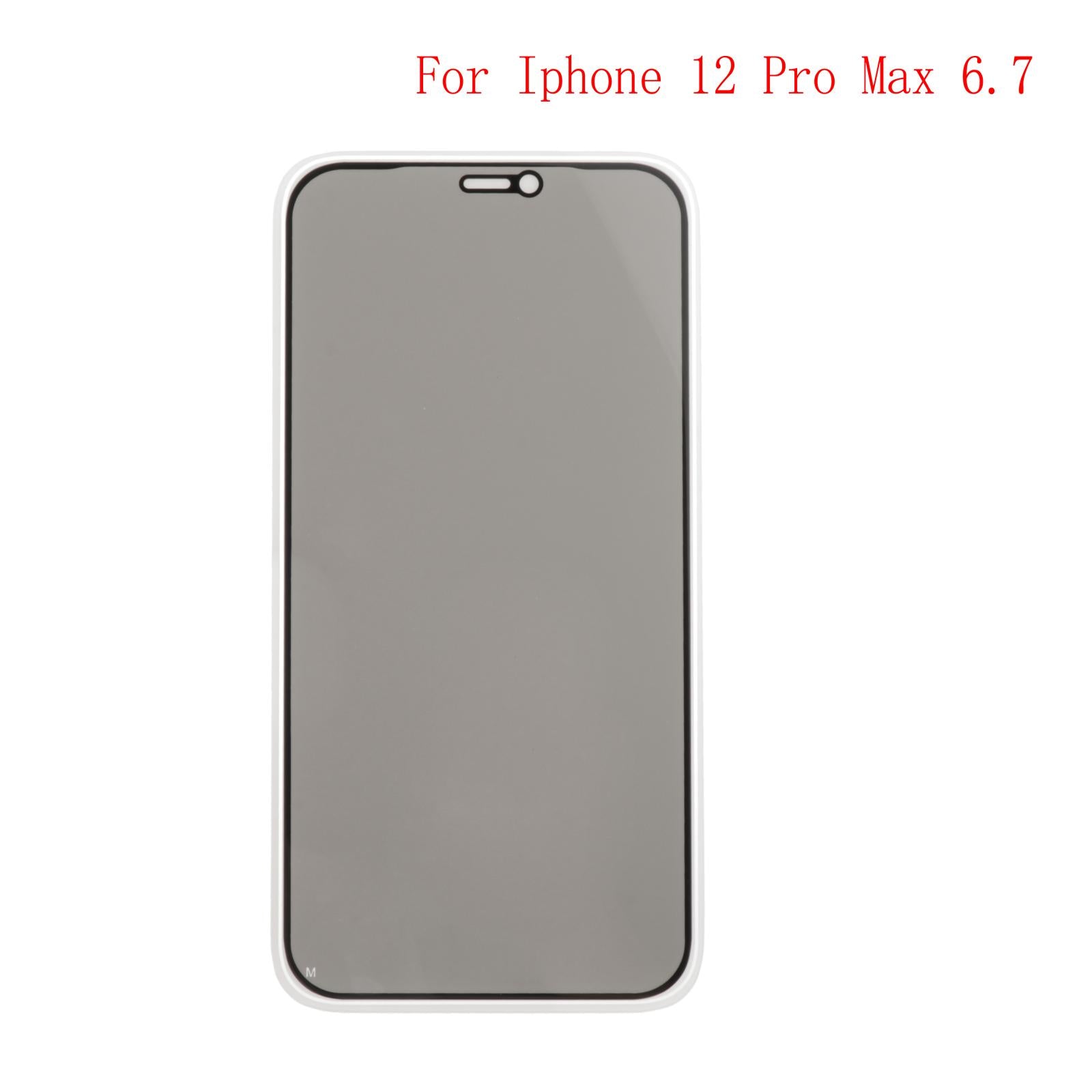 9H Privacy Real Tempered Glass Screen Protector For iPhone 12Pro Max