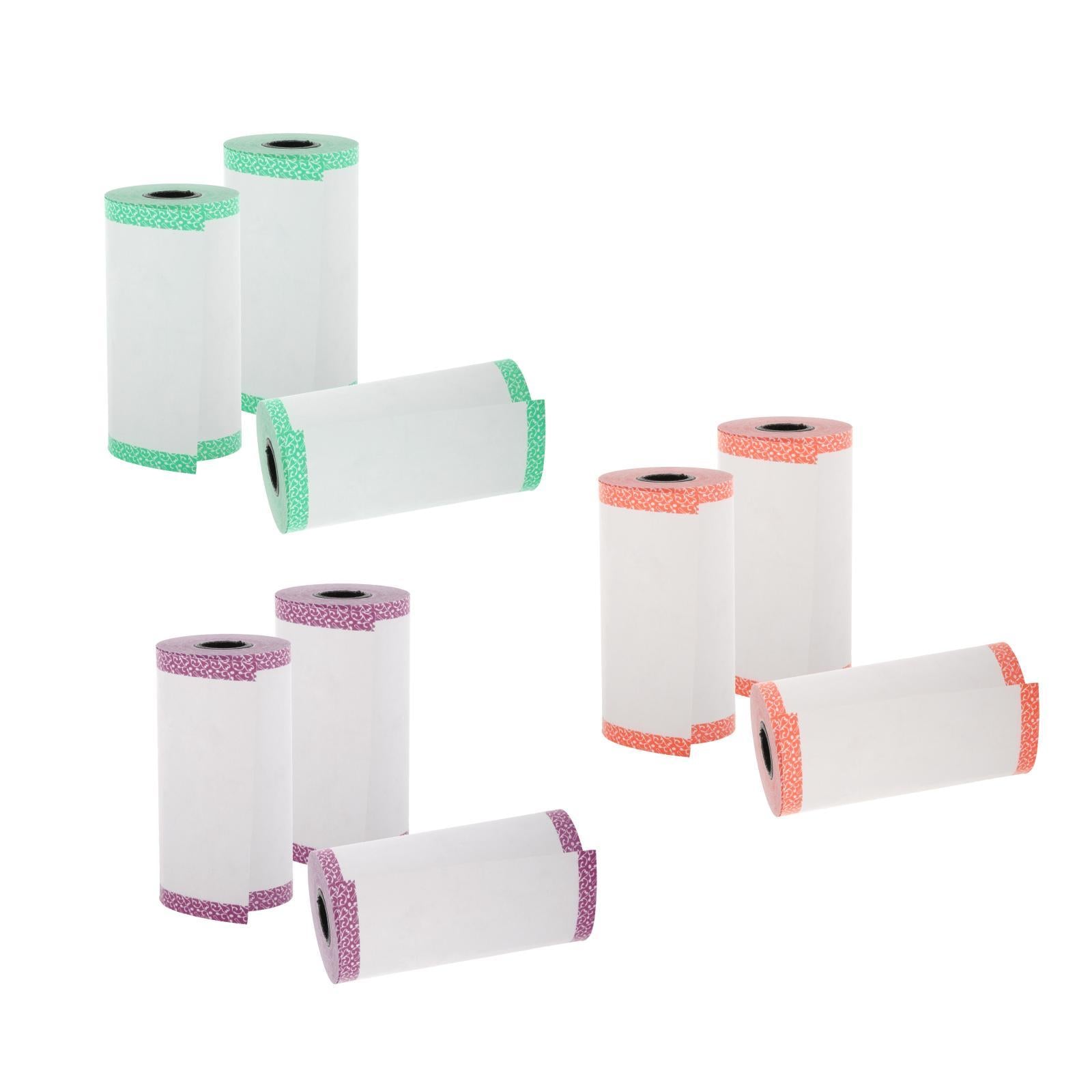 3x Thermal Cash Register Printing Paper Roll Label Printer Color Edge Purple