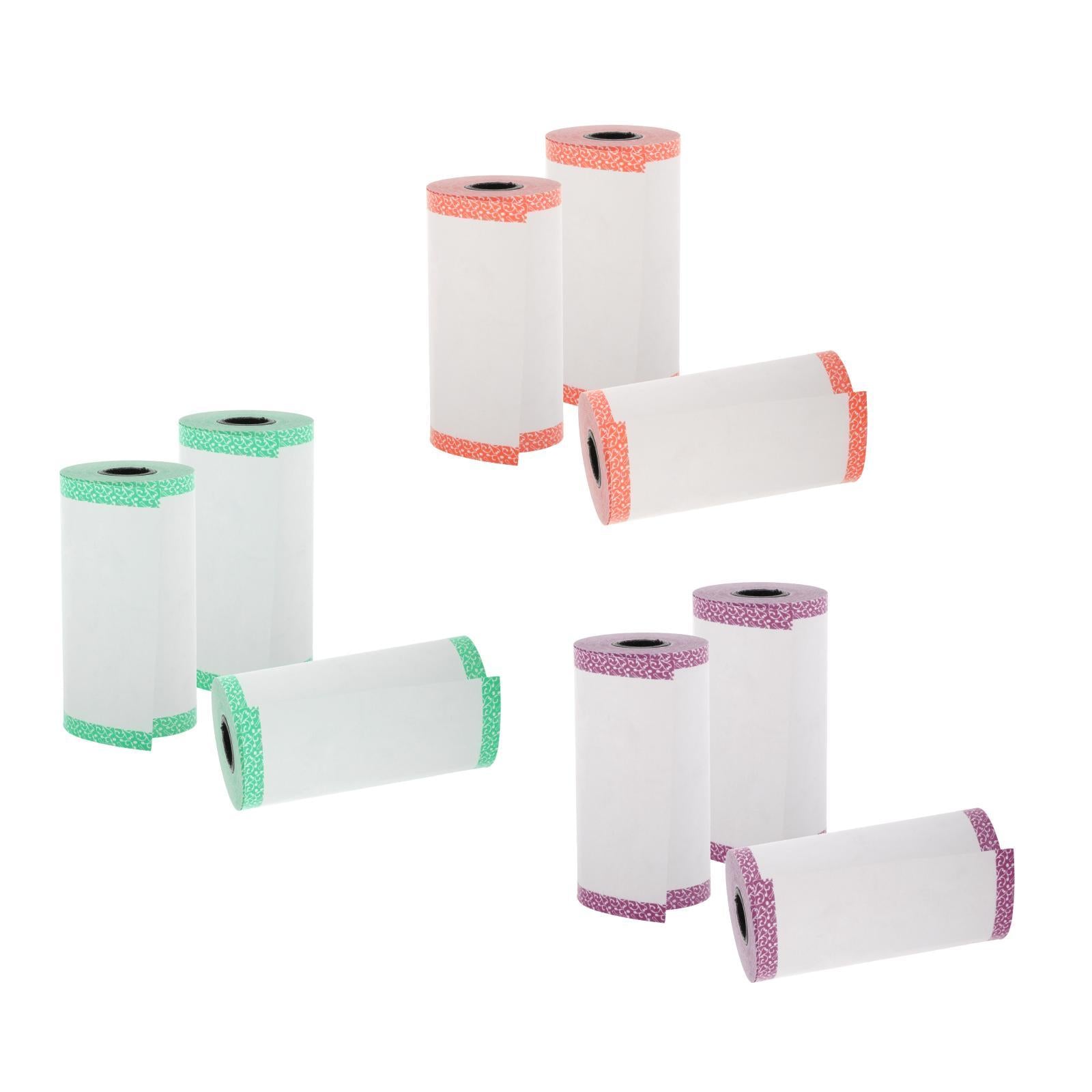 3x Thermal Cash Register Printing Paper Roll Label Printer Color Edge Purple