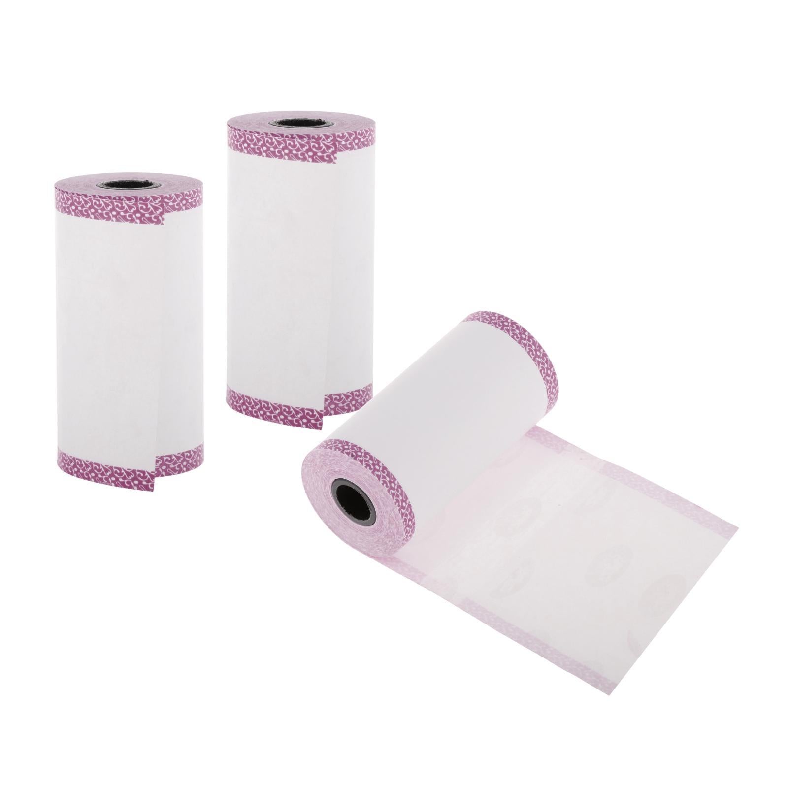 3x Thermal Cash Register Printing Paper Roll Label Printer Color Edge Purple