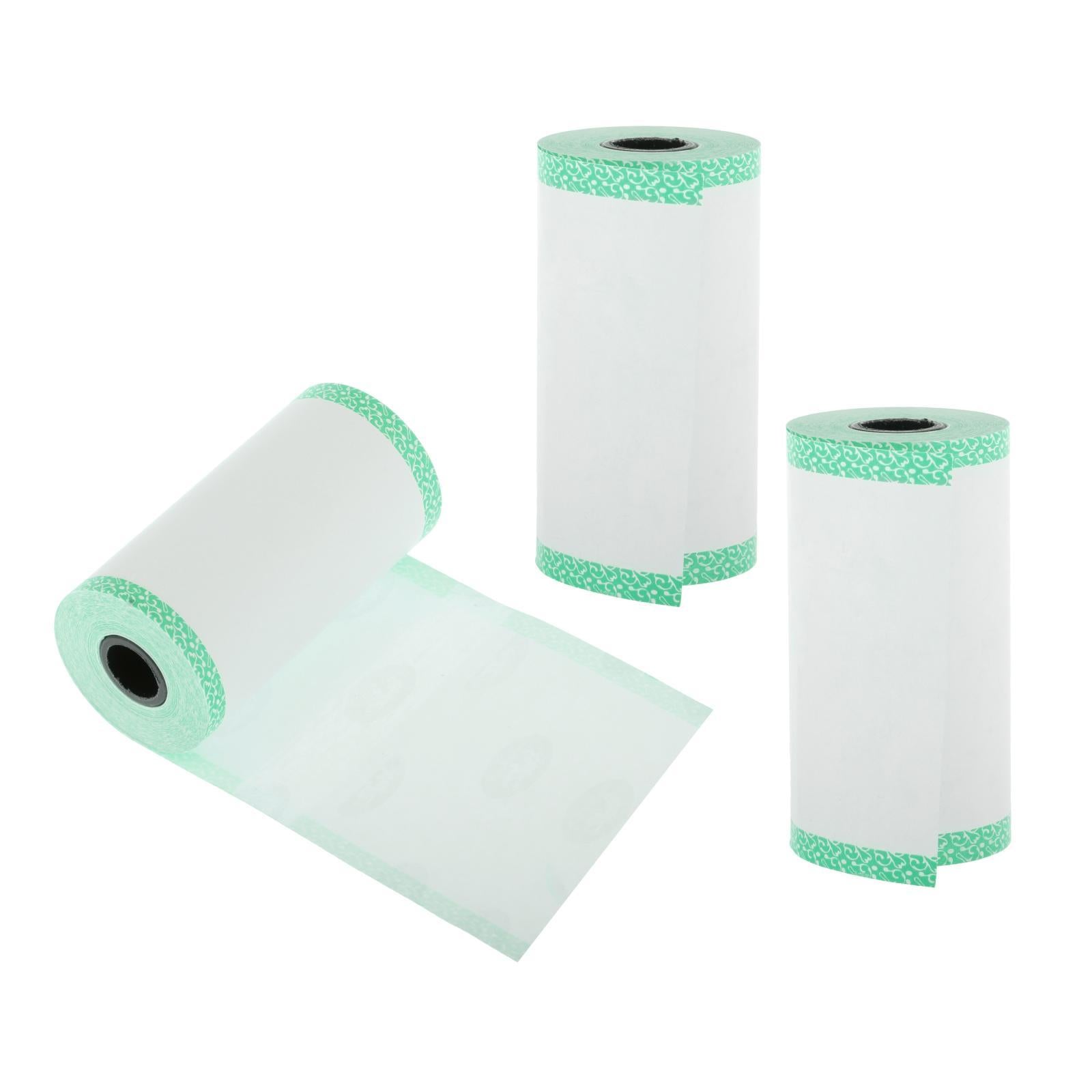 3x Thermal Cash Register Printing Paper Roll Label Printer Color Edge Green