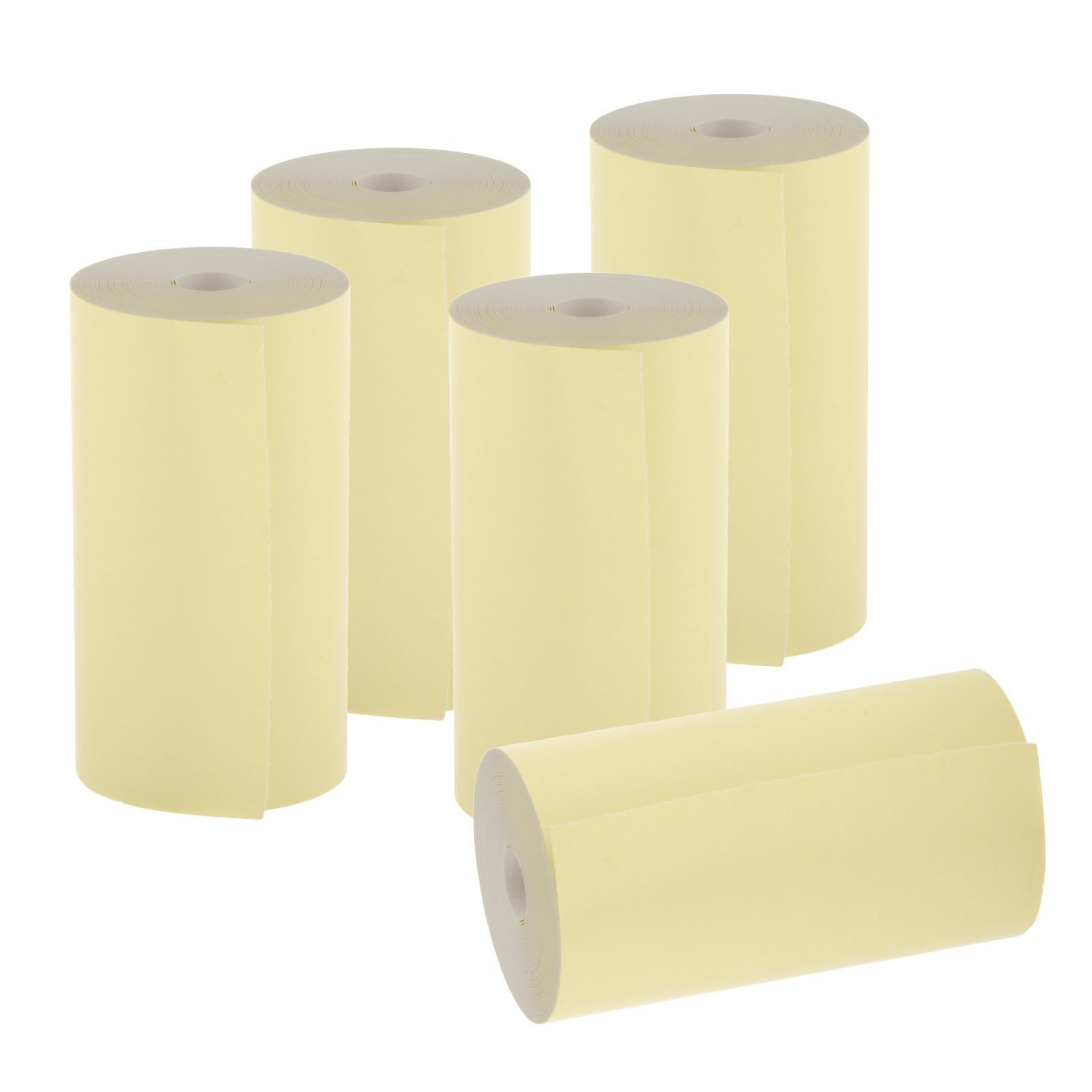 5pcs Colored Printing Paper Roll Thermal Printer Portable 57x30mm Yellow