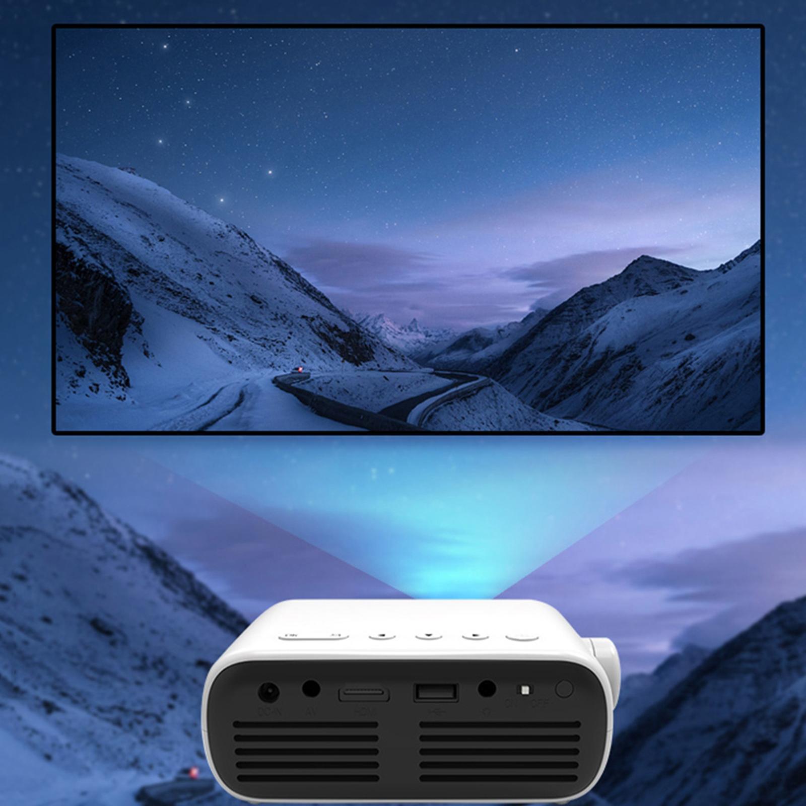 Outdoor YG280 Mini Projector 1080P 80'' with LED HDMI AV USB AUX AU Yellow