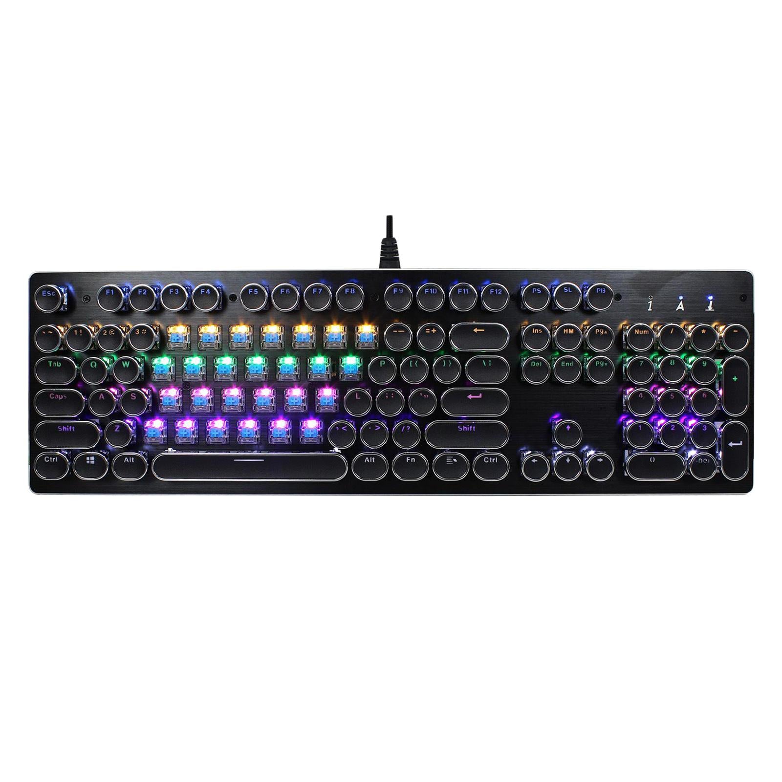 Professional USB Wired Typewriter Gaming Mechanical Keyboard RGB Backlit