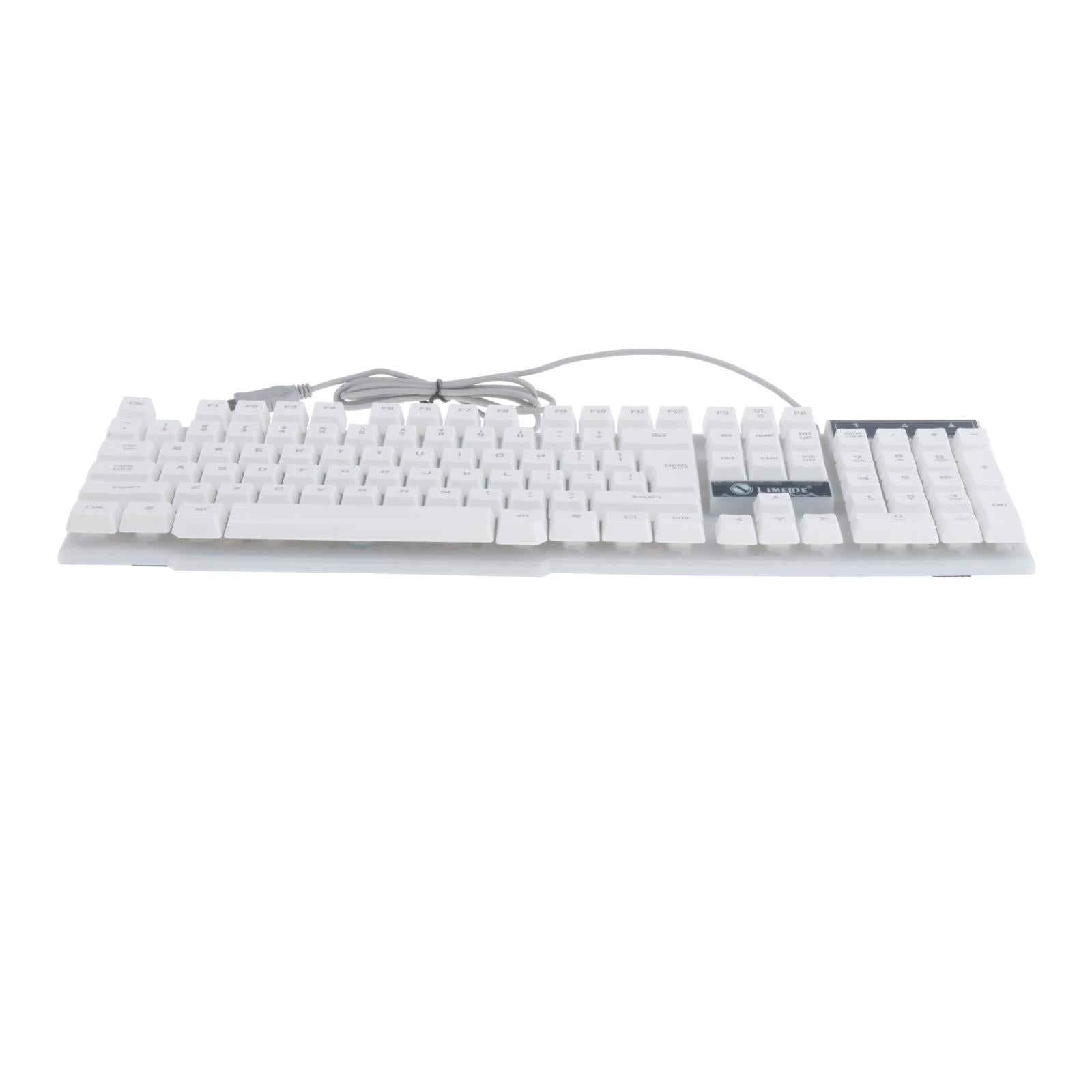 Wired Wired Mouse Kit Combo Rainbow Backlit Keyboard White