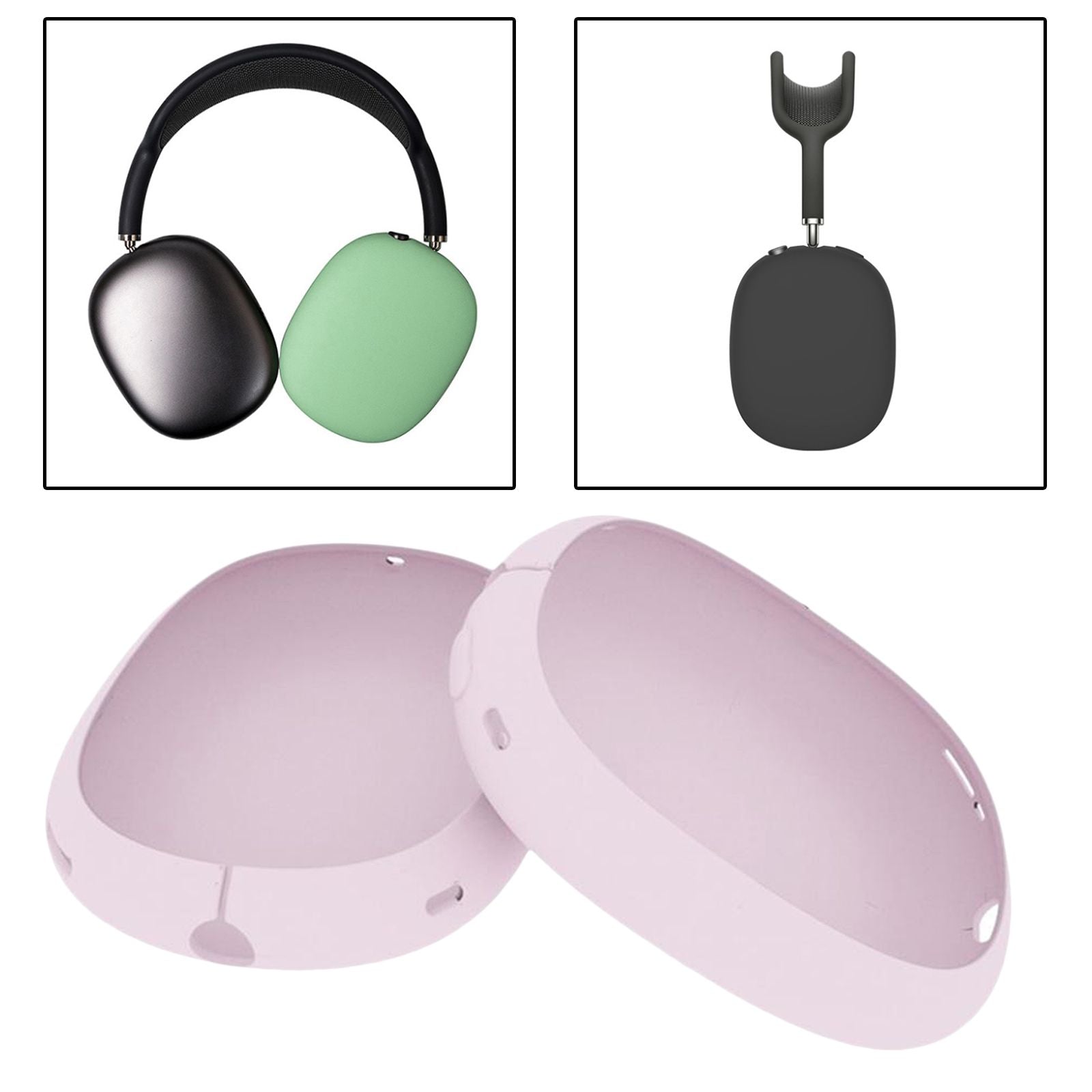 Earpads Silicone Cover Case Shockproof For Airpods Max Headphones Pink