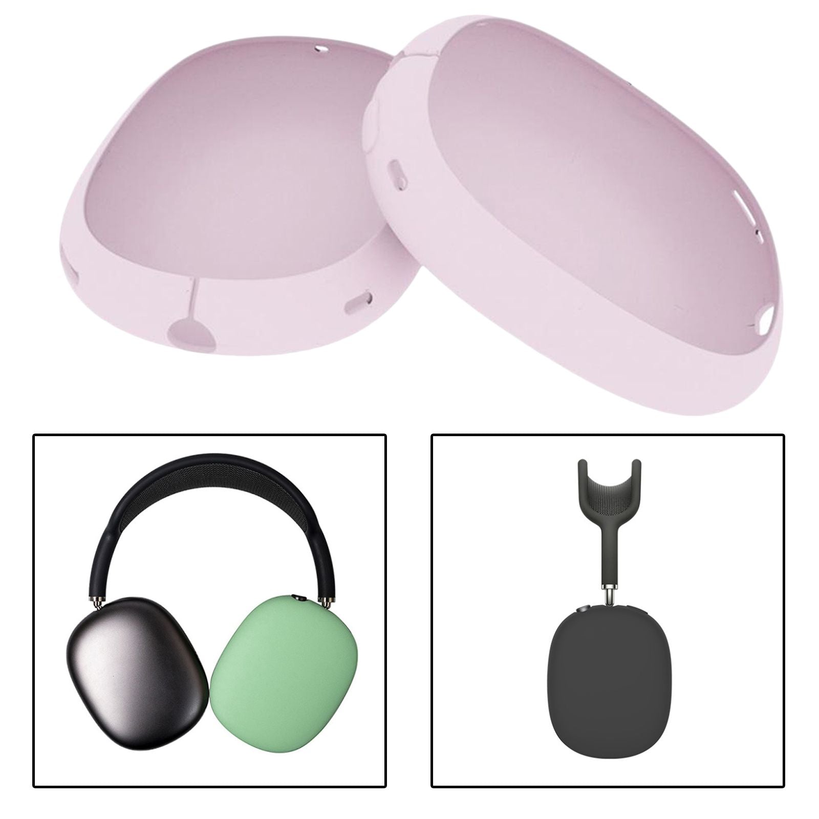 Earpads Silicone Cover Case Shockproof For Airpods Max Headphones Pink